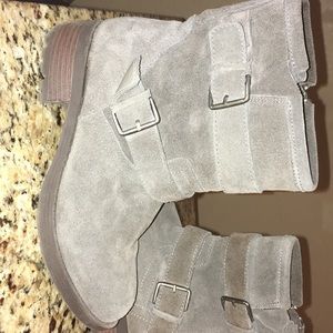 Sam Edelman. Grey. Moto-boots.